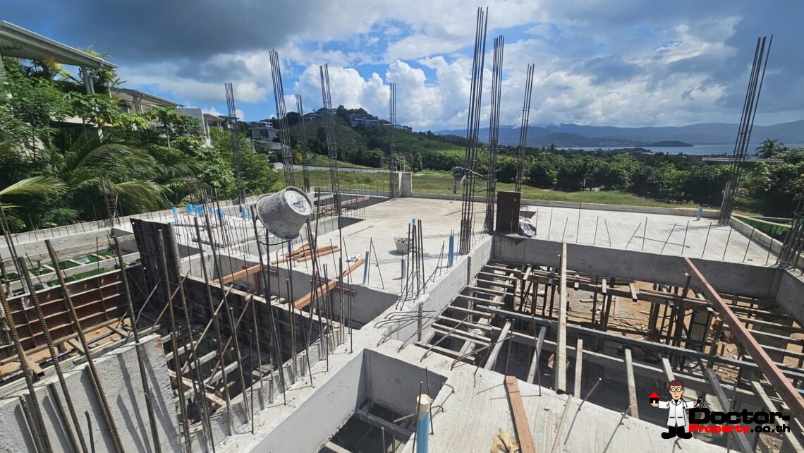 Luxury 3 Bedroom Pool Villa with Partial Sea View in Plai Laem, Koh Samui – For Sale