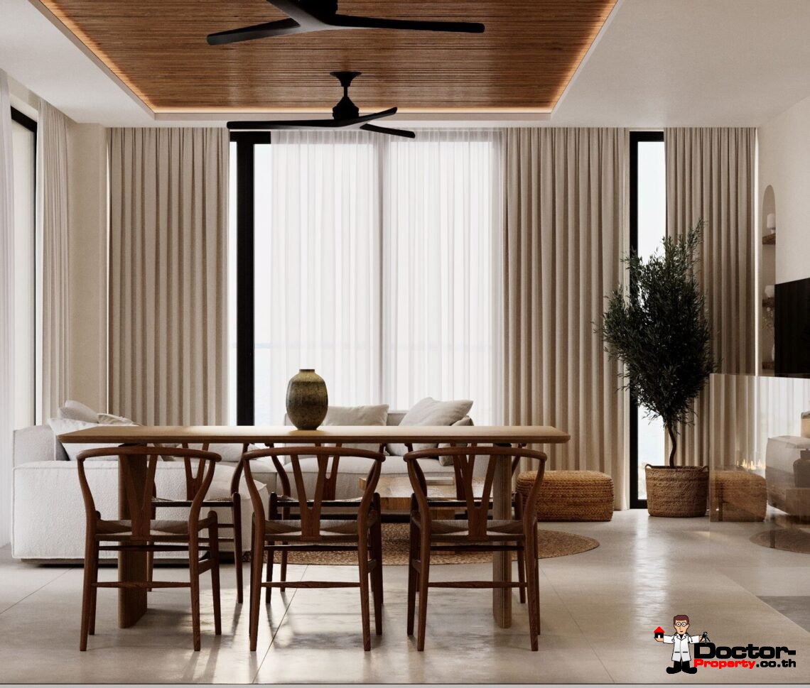 Luxury 3 Bedroom Pool Villa with Partial Sea View in Plai Laem, Koh Samui – For Sale