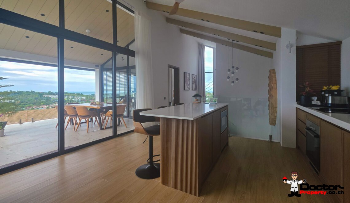 3 Bedroom Pool Villa with Partial Sea View in Plai Laem, Koh Samui – For Sale