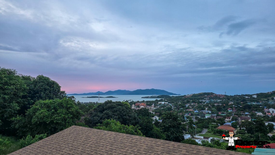 3 Bedroom Pool Villa with Partial Sea View in Plai Laem, Koh Samui – For Sale