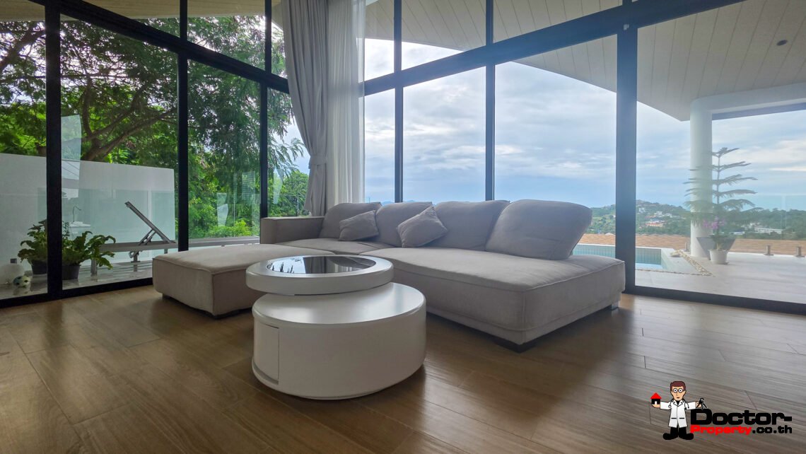 3 Bedroom Pool Villa with Partial Sea View in Plai Laem, Koh Samui – For Sale