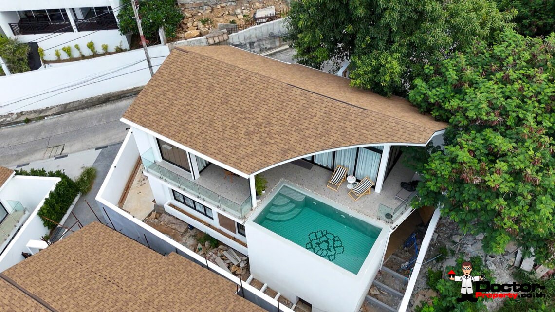 3 Bedroom Pool Villa with Partial Sea View in Plai Laem, Koh Samui – For Sale