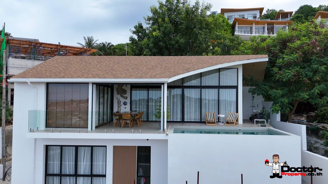 3 Bedroom Pool Villa with Partial Sea View in Plai Laem, Koh Samui – For Sale