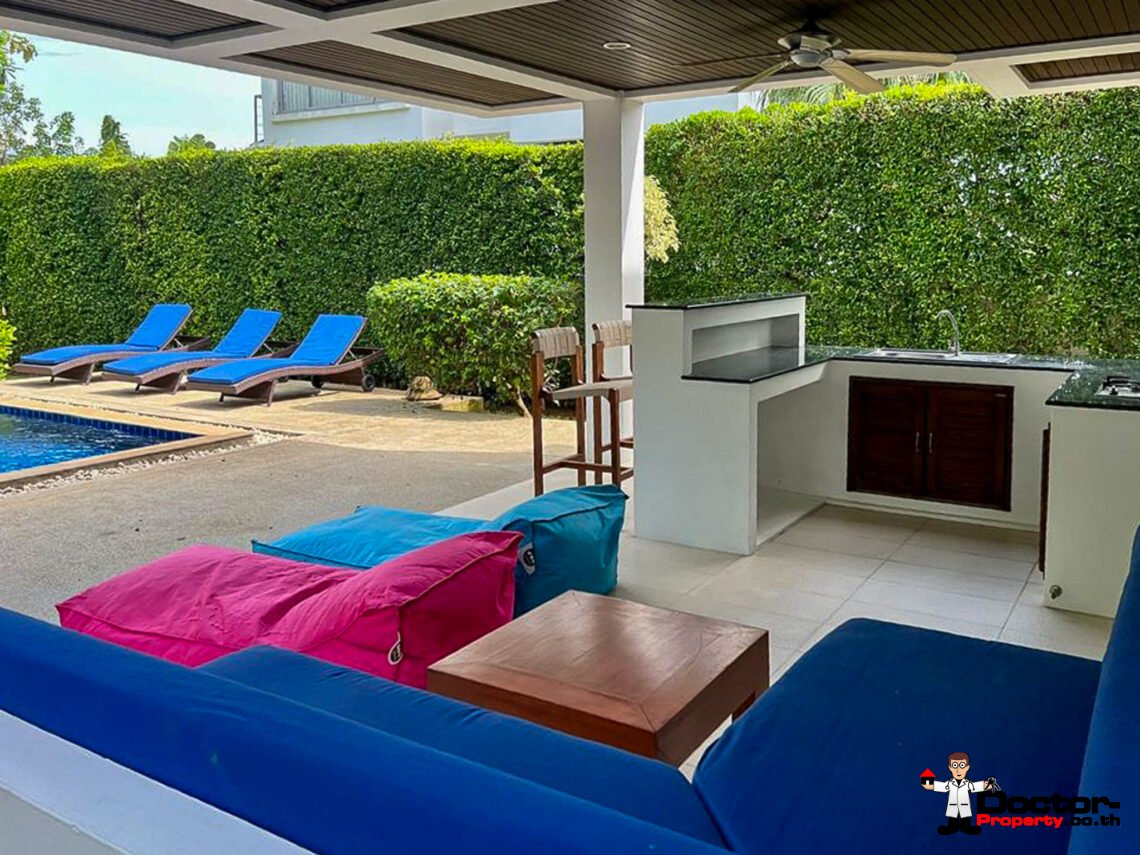 Modern 3 Bedroom Pool Villa in Plai Laem, Koh Samui – For Sale