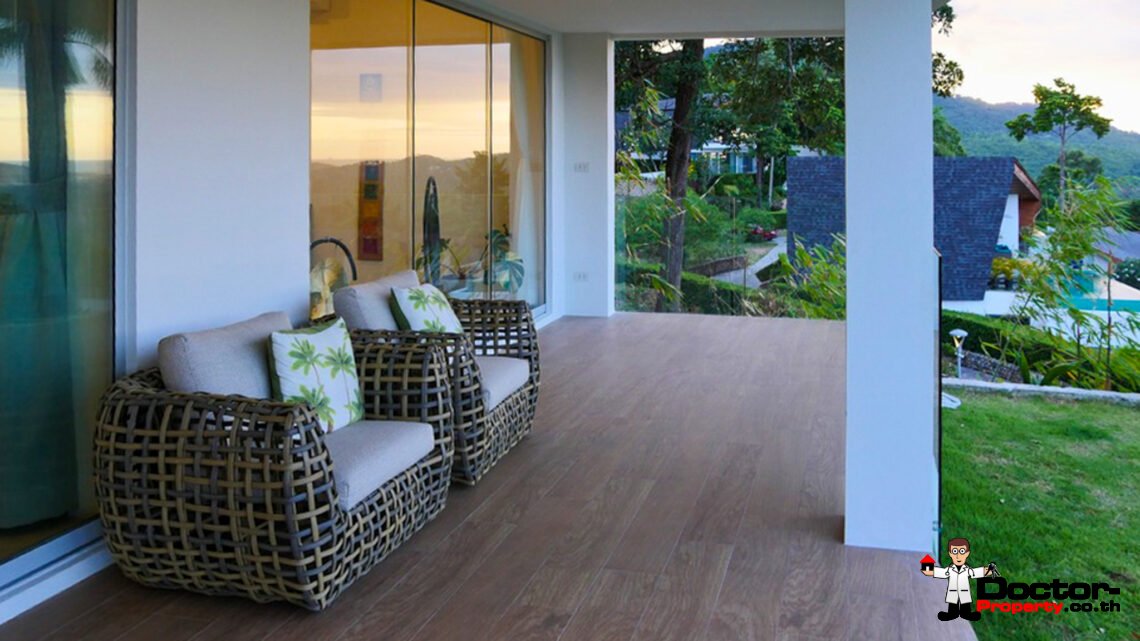 4 Bedroom Pool Villa with Sea View in Mae Nam, Koh Samui – For Sale