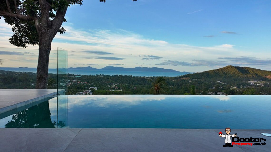 4 Bedroom Pool Villa with Sea View in Mae Nam, Koh Samui – For Sale