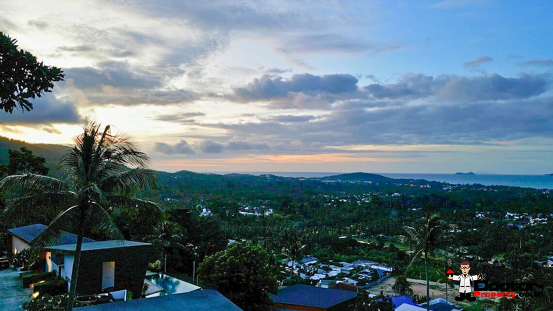 4 Bedroom Pool Villa with Sea View in Mae Nam, Koh Samui – For Sale