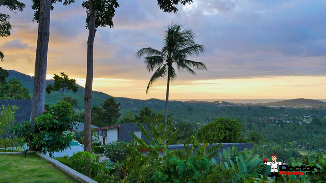 4 Bedroom Pool Villa with Sea View in Mae Nam, Koh Samui – For Sale