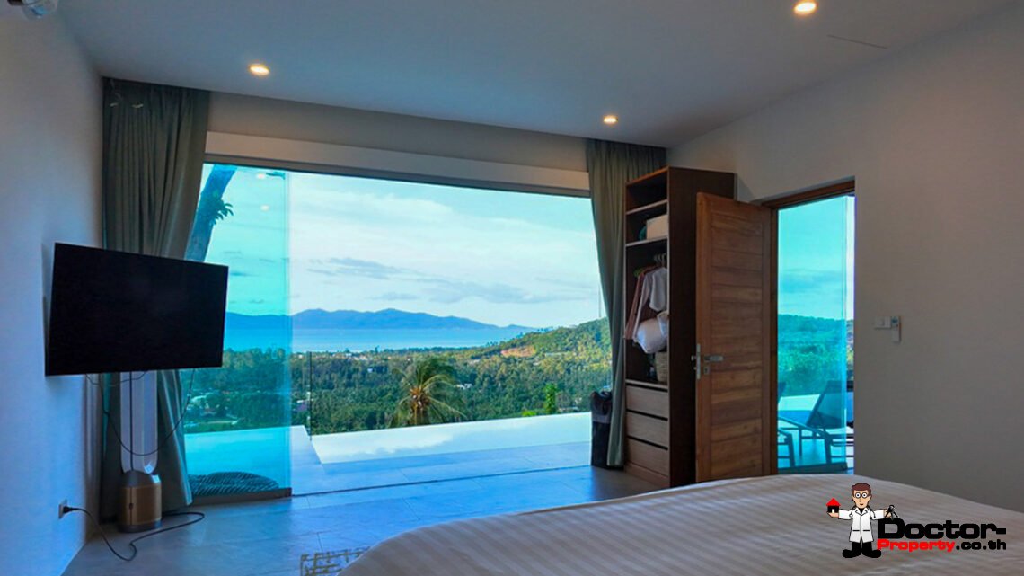 4 Bedroom Pool Villa with Sea View in Mae Nam, Koh Samui – For Sale