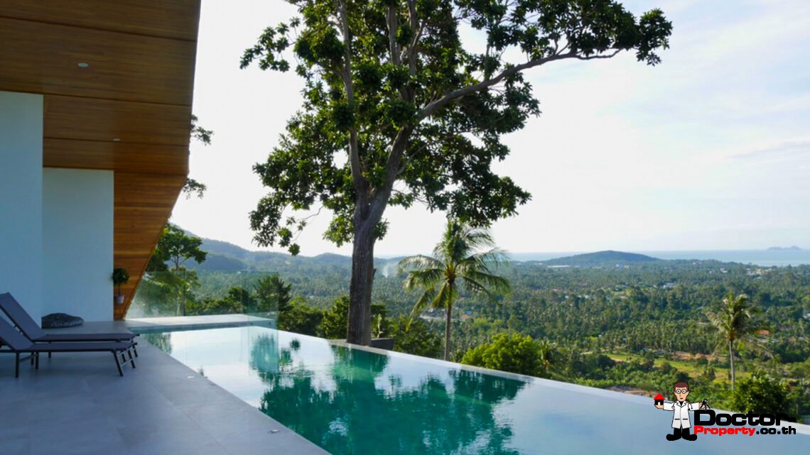4 Bedroom Pool Villa with Sea View in Mae Nam, Koh Samui – For Sale