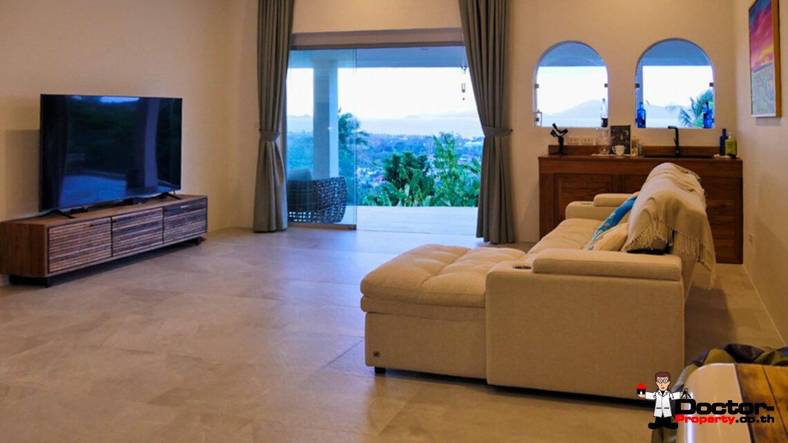 4 Bedroom Pool Villa with Sea View in Mae Nam, Koh Samui – For Sale