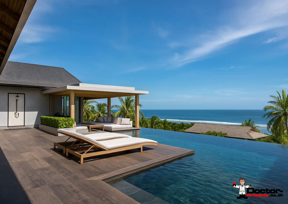 Luxury 3 Bedroom Pool Villa with Sea View in Bo Phut, Koh Samui – For Sale