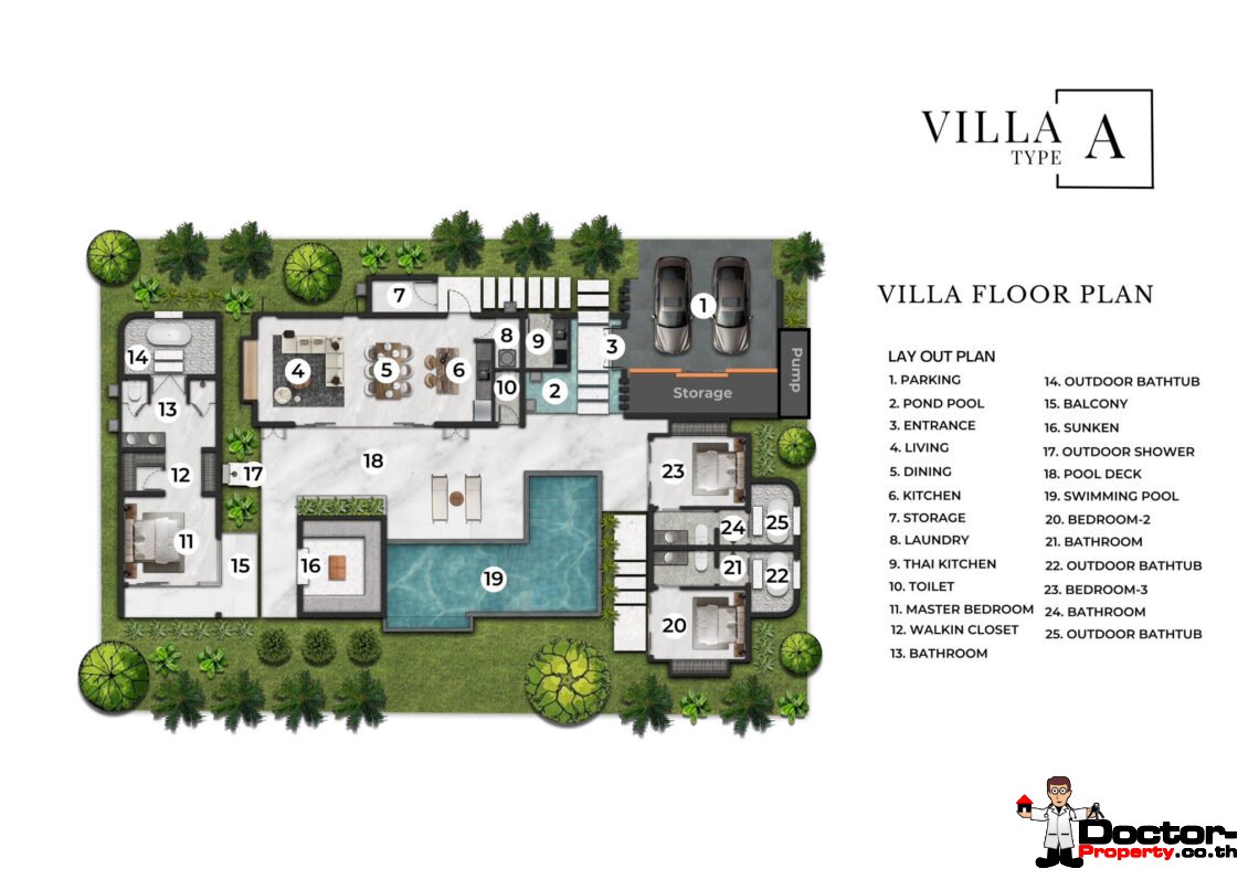 Luxury 3 Bedroom Pool Villa with Sea View in Bo Phut, Koh Samui – For Sale