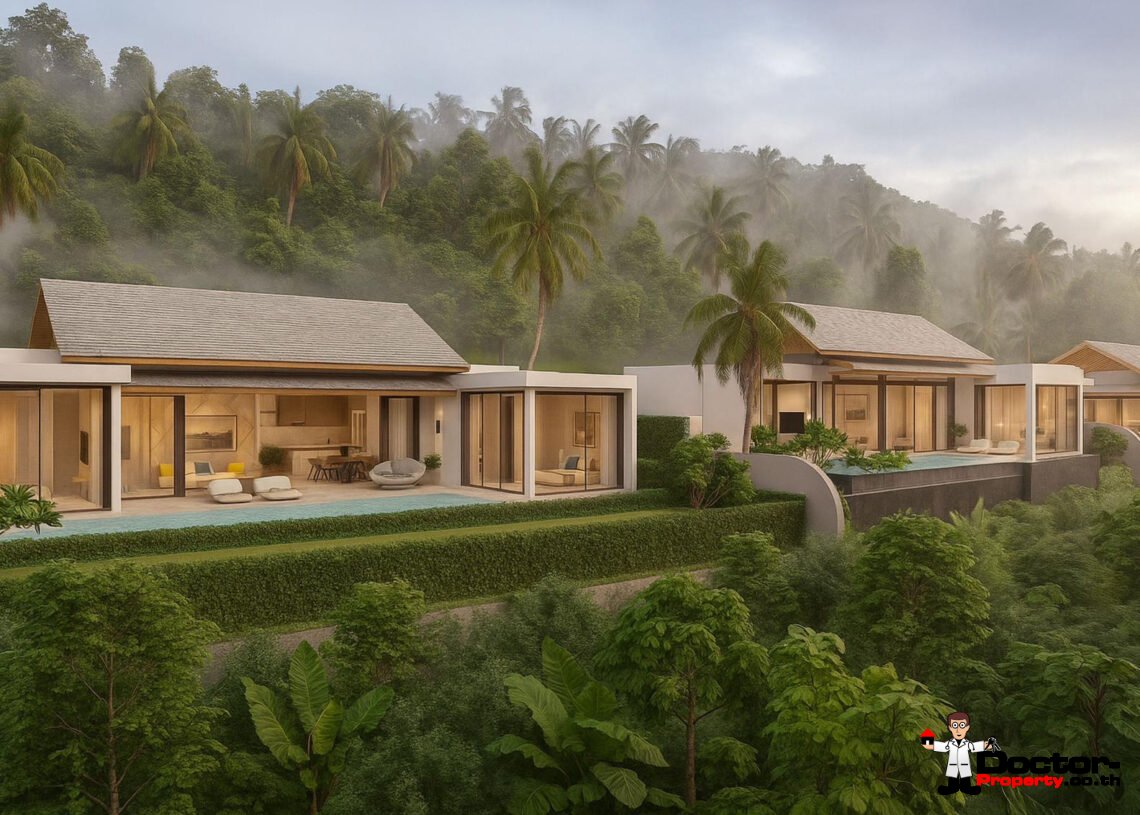 Luxury 3 Bedroom Pool Villa with Sea View in Bo Phut, Koh Samui – For Sale