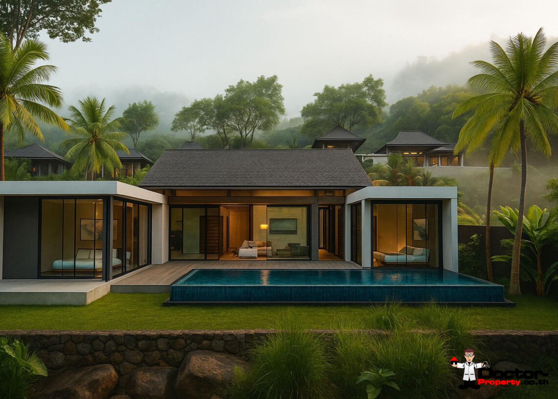Luxury 3 Bedroom Pool Villa with Sea View in Bo Phut, Koh Samui – For Sale