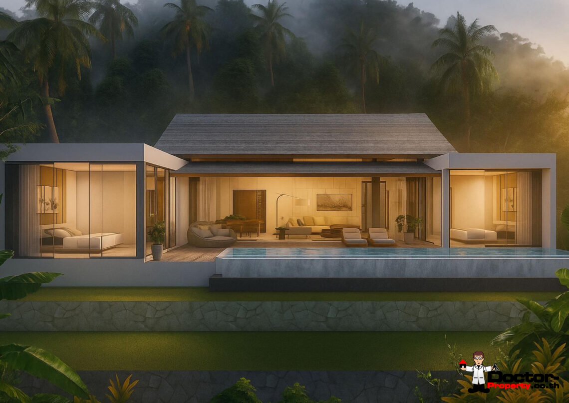 Luxury 3 Bedroom Pool Villa with Sea View in Bo Phut, Koh Samui – For Sale