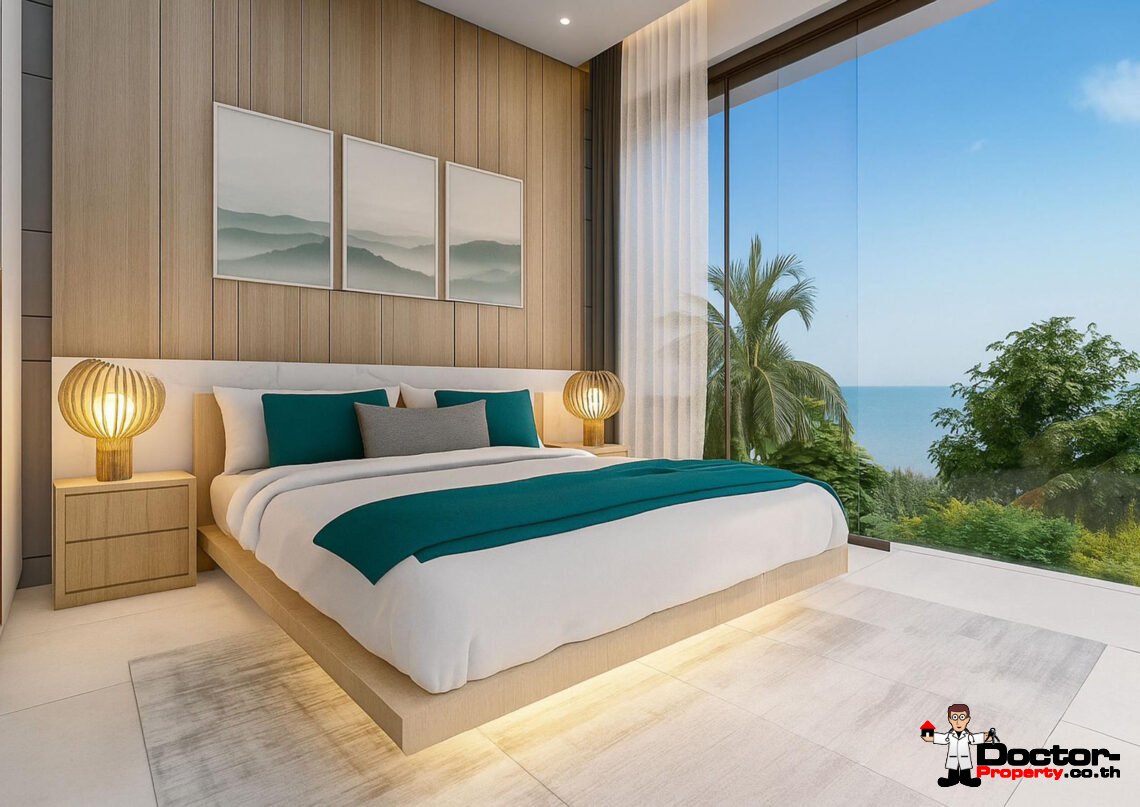 Luxury 3 Bedroom Pool Villa with Sea View in Bo Phut, Koh Samui – For Sale