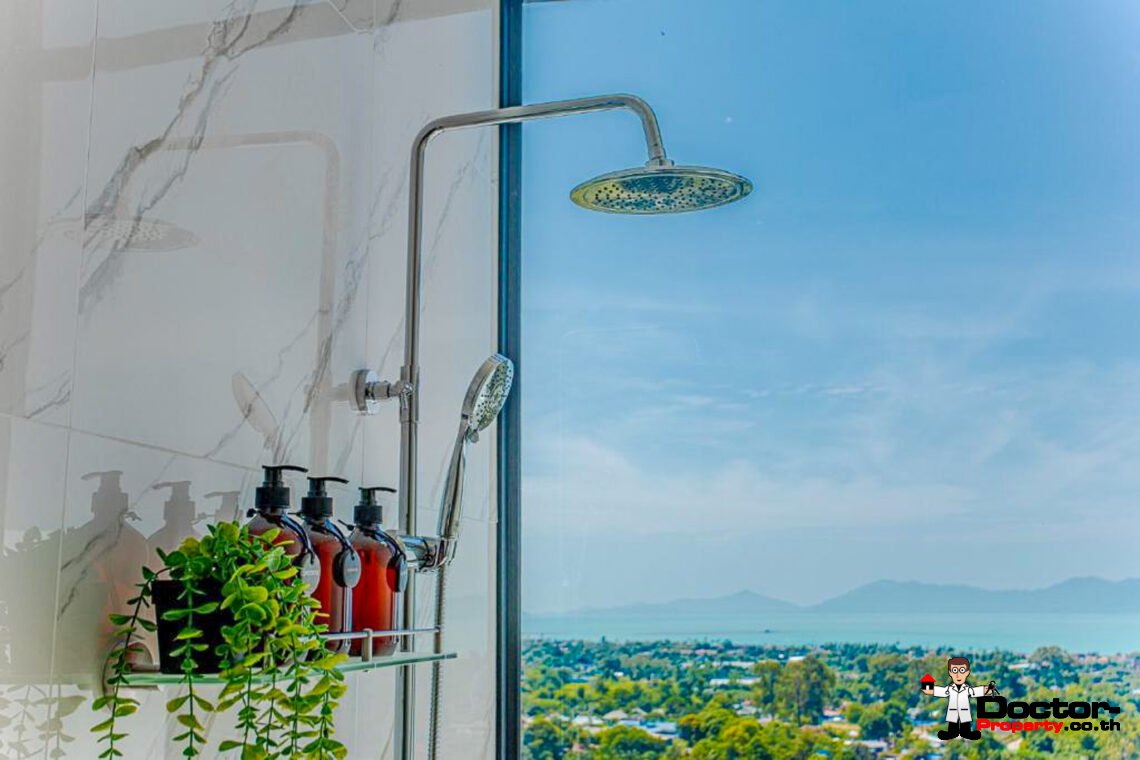 New Luxury 7 Bedroom Pool Villa with Stunning Sea View in Bo Phut, Koh Samui – For Sale