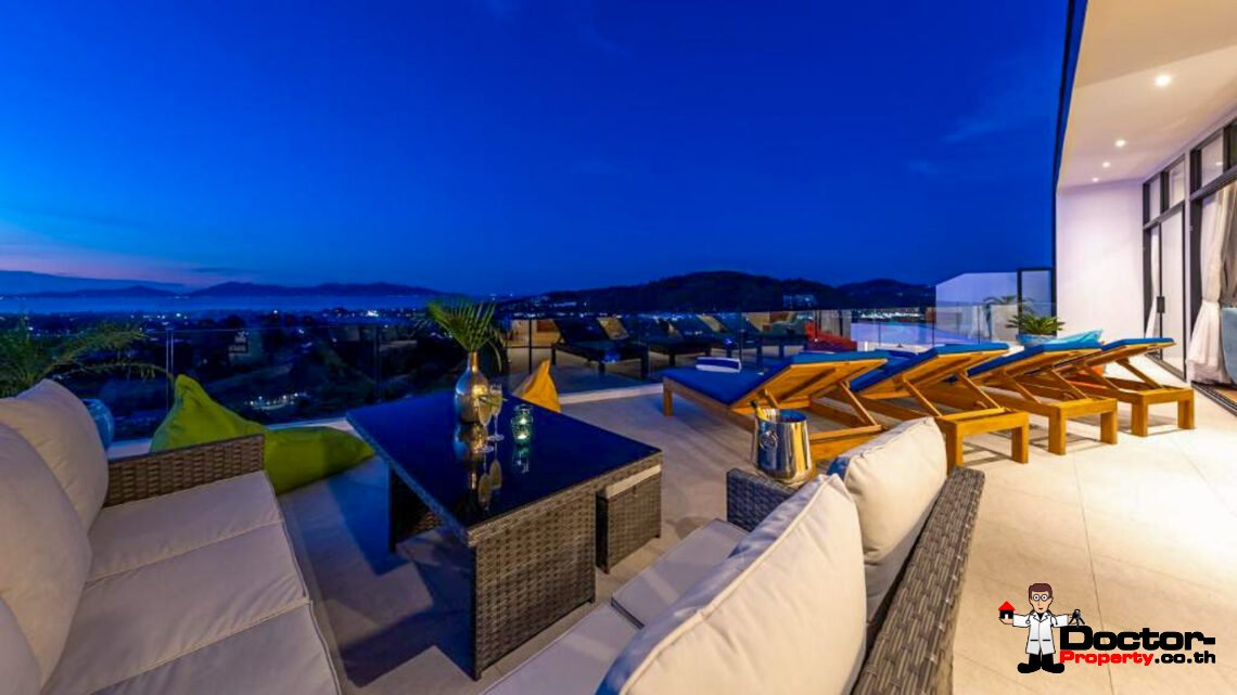 New Luxury 5 Bedroom Pool Villa with Stunning Sea View in Bo Phut, Koh Samui – For Sale