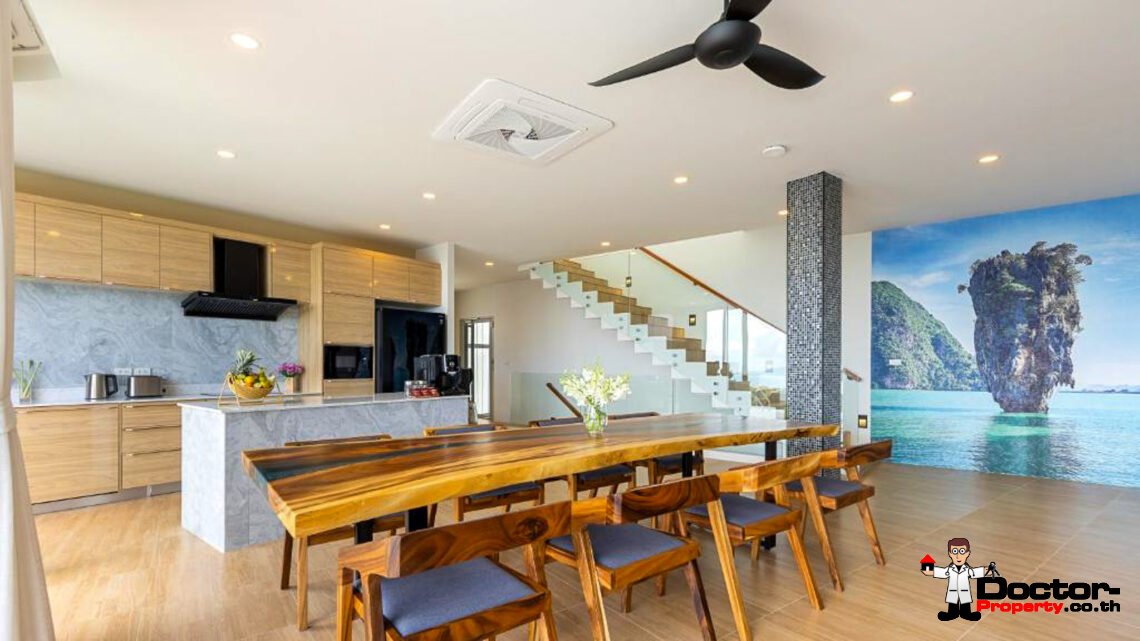 New Luxury 5 Bedroom Pool Villa with Stunning Sea View in Bo Phut, Koh Samui – For Sale
