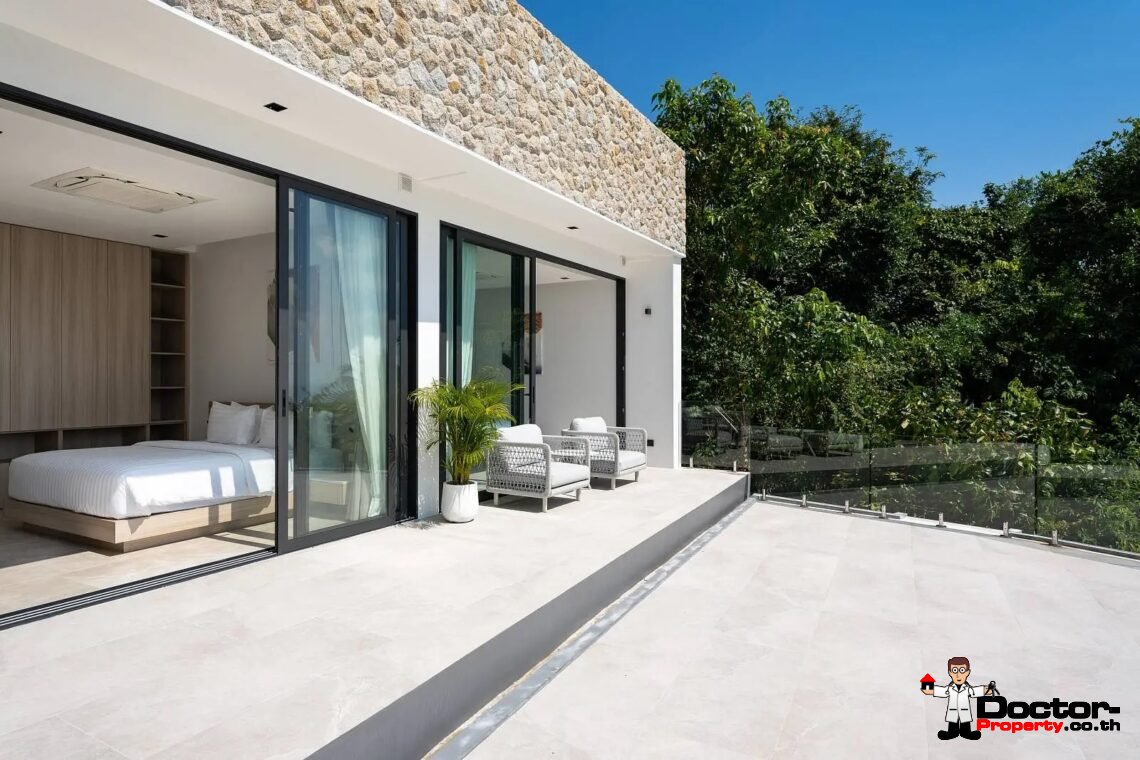 New Luxury 3 Bedroom Pool Villa with Sea View in Chaweng Noi, Koh Samui – For Sale