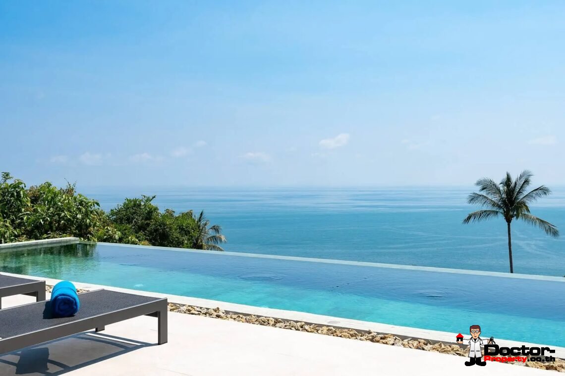 New Luxury 3 Bedroom Pool Villa with Sea View in Chaweng Noi, Koh Samui – For Sale