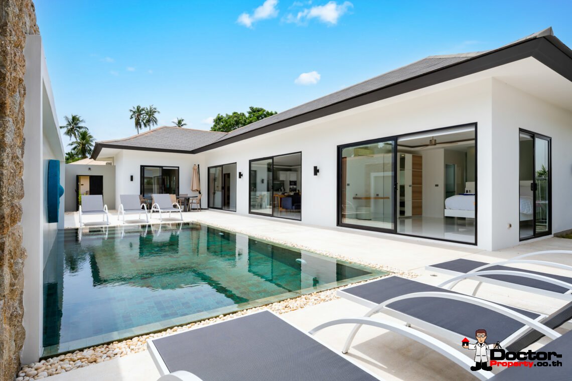 Modern 3 Bedroom Private Pool Villa in Mae Nam, Koh Samui – For Sale