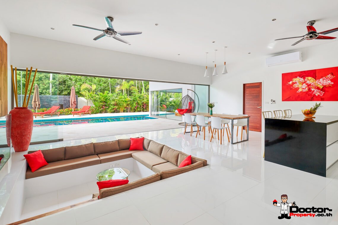 Modern 4 Bedroom with Spacious Garden in Bang Kao, Koh Samui – For Sale