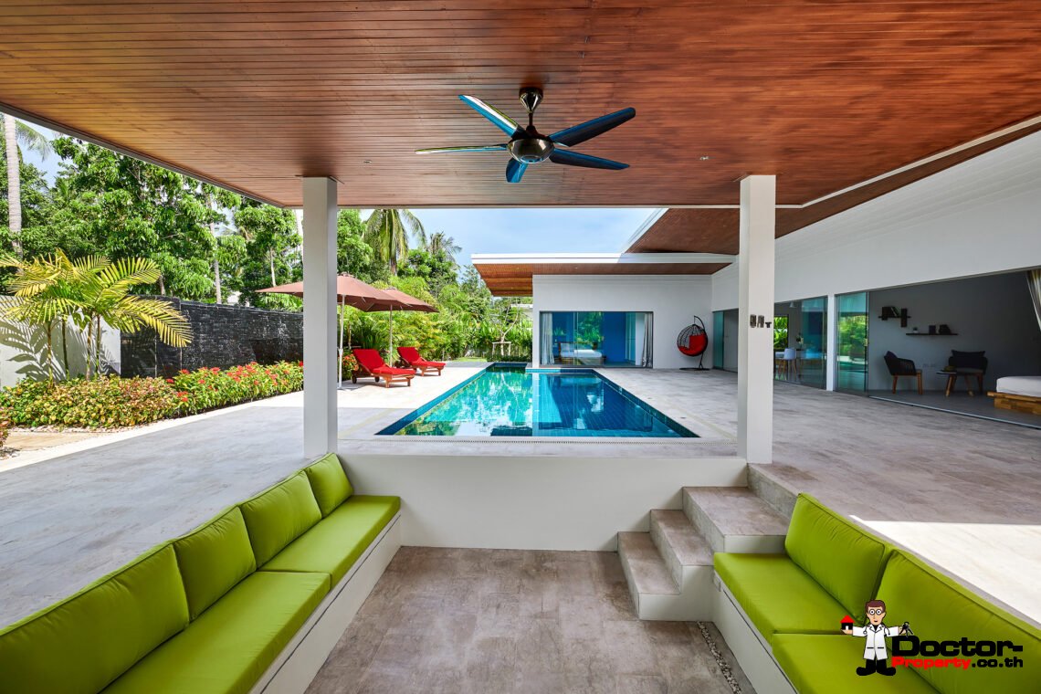 Modern 4 Bedroom with Spacious Garden in Bang Kao, Koh Samui – For Sale