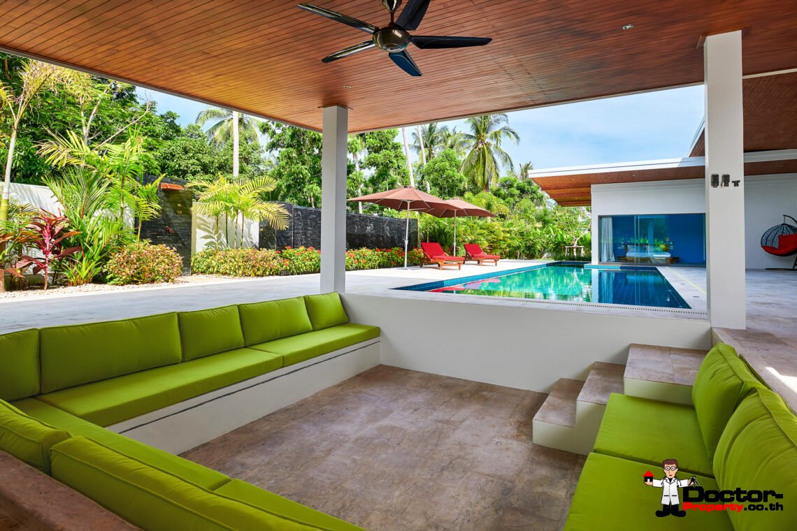 Modern 4 Bedroom with Spacious Garden in Bang Kao, Koh Samui – For Sale