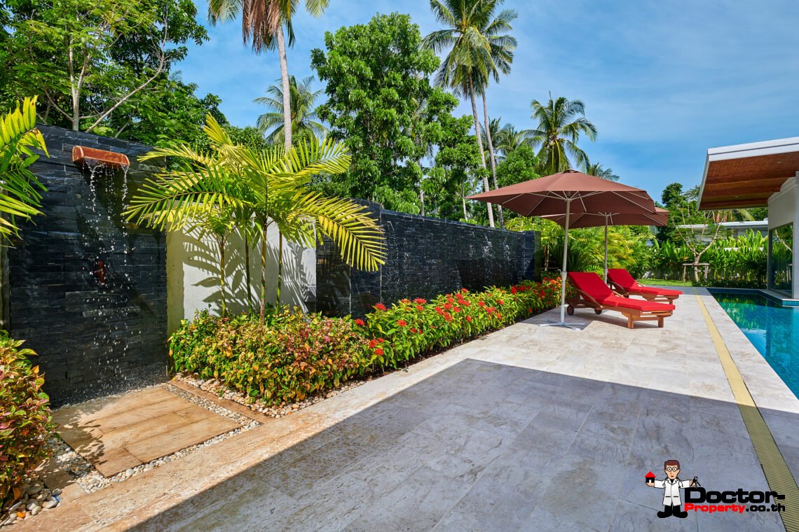 Modern 4 Bedroom with Spacious Garden in Bang Kao, Koh Samui – For Sale