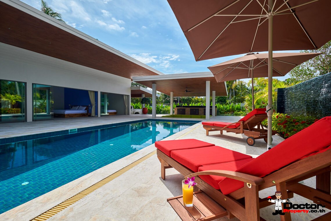 Modern 4 Bedroom with Spacious Garden in Bang Kao, Koh Samui – For Sale