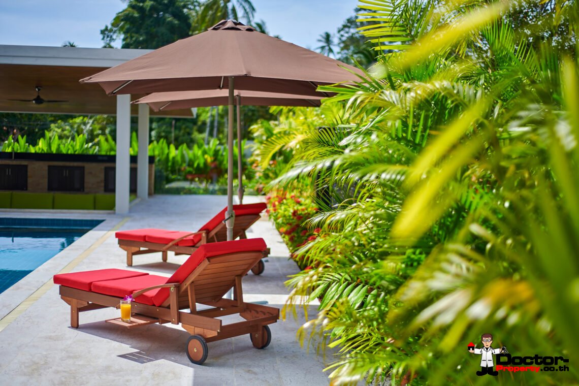 Modern 4 Bedroom with Spacious Garden in Bang Kao, Koh Samui – For Sale