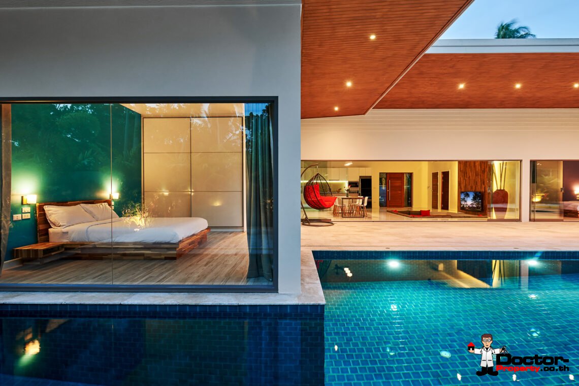 Modern 4 Bedroom with Spacious Garden in Bang Kao, Koh Samui – For Sale