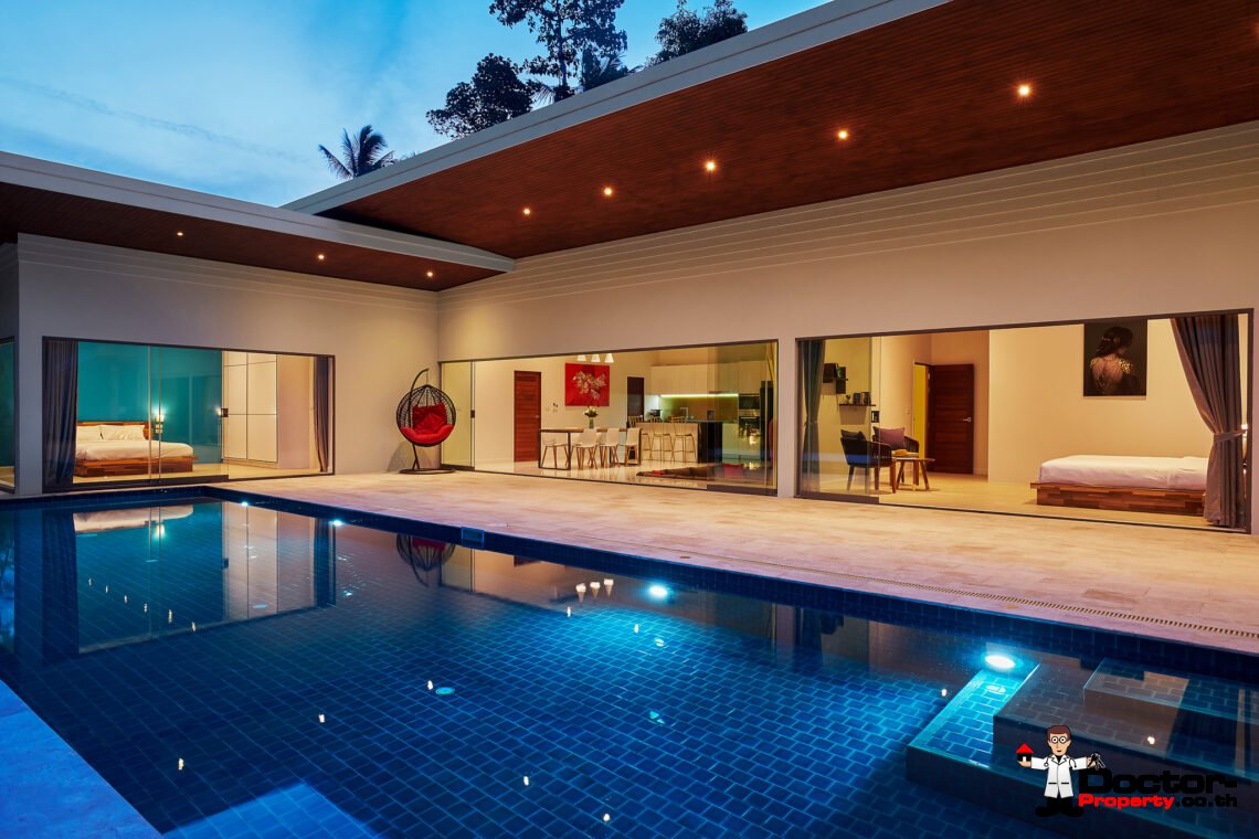 Modern 4 Bedroom with Spacious Garden in Bang Kao, Koh Samui – For Sale