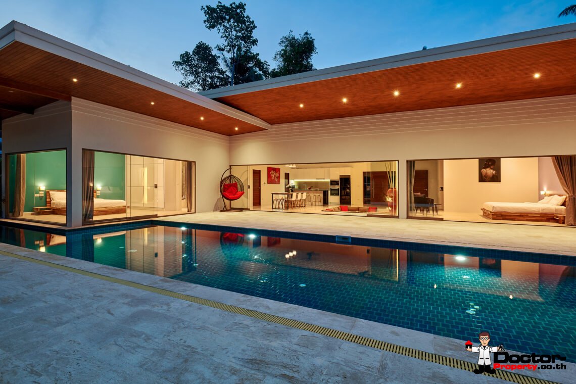 Modern 4 Bedroom with Spacious Garden in Bang Kao, Koh Samui – For Sale