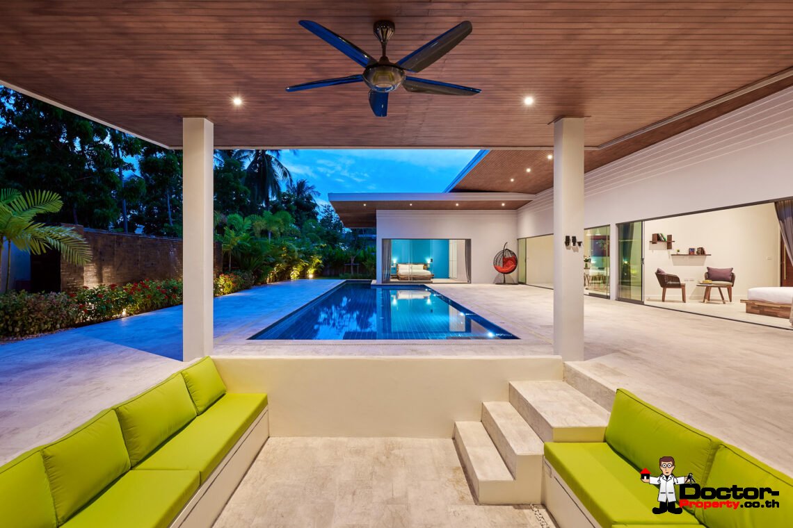 Modern 4 Bedroom with Spacious Garden in Bang Kao, Koh Samui – For Sale
