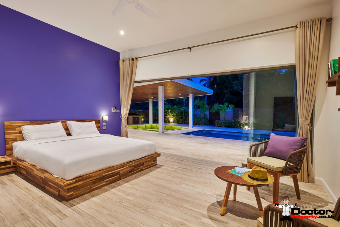 Modern 4 Bedroom with Spacious Garden in Bang Kao, Koh Samui – For Sale