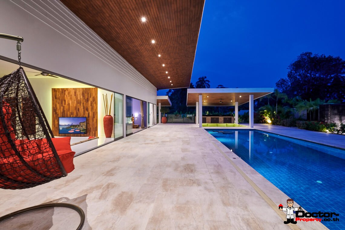 Modern 4 Bedroom with Spacious Garden in Bang Kao, Koh Samui – For Sale