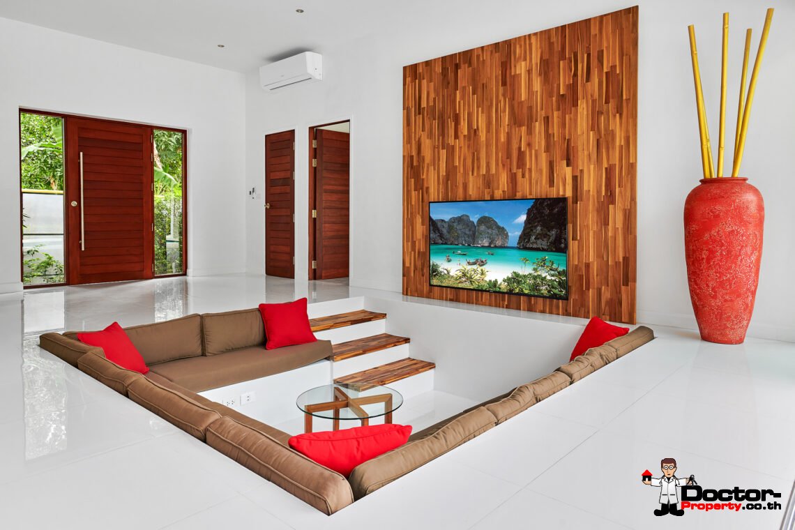 Modern 4 Bedroom with Spacious Garden in Bang Kao, Koh Samui – For Sale