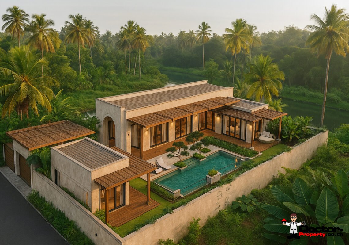 Modern Boho 3 Bedroom Pool Villa in Bang Por, Koh Samui – For Sale