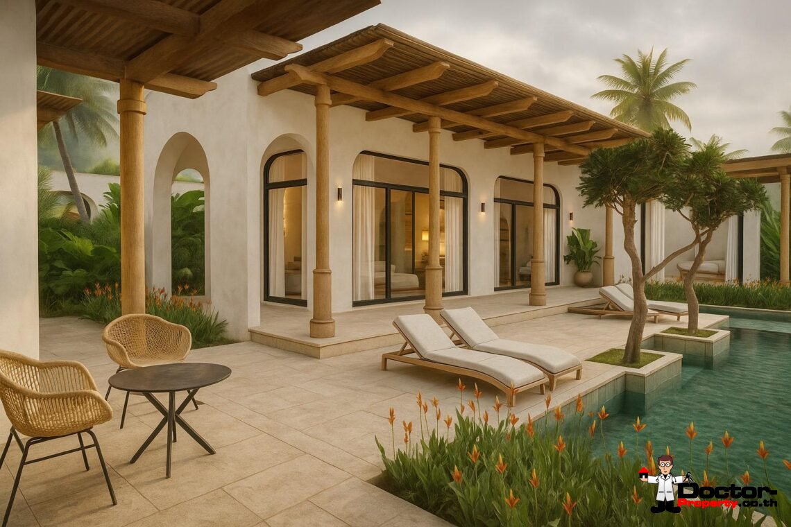 Modern Boho 3 Bedroom Pool Villa in Bang Por, Koh Samui – For Sale