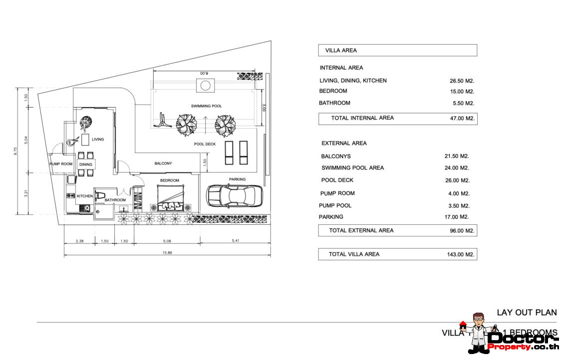Modern Boho 1-2 Bedroom Pool Villa in Bang Por, Koh Samui – For Sale