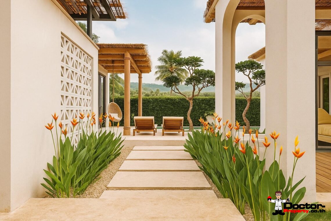 Modern Boho 2 Bedroom Pool Villa in Bang Por, Koh Samui – For Sale