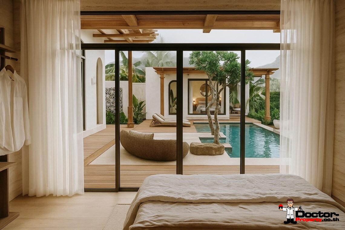 Modern Boho 2 Bedroom Pool Villa in Bang Por, Koh Samui – For Sale