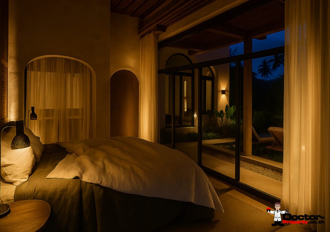 Modern Boho 2 Bedroom Pool Villa in Bang Por, Koh Samui – For Sale