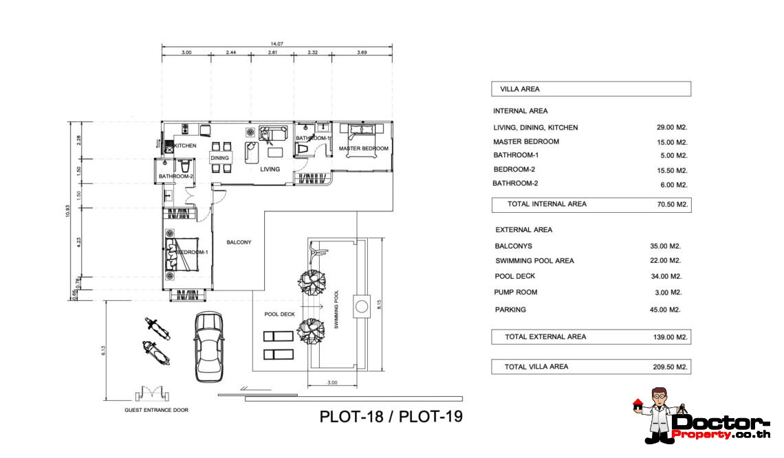 Modern Boho 1-2 Bedroom Pool Villa in Bang Por, Koh Samui – For Sale