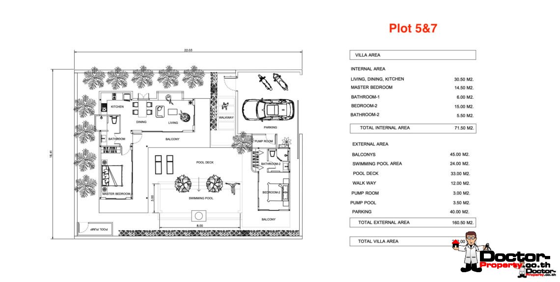 Modern Boho 1-2 Bedroom Pool Villa in Bang Por, Koh Samui – For Sale