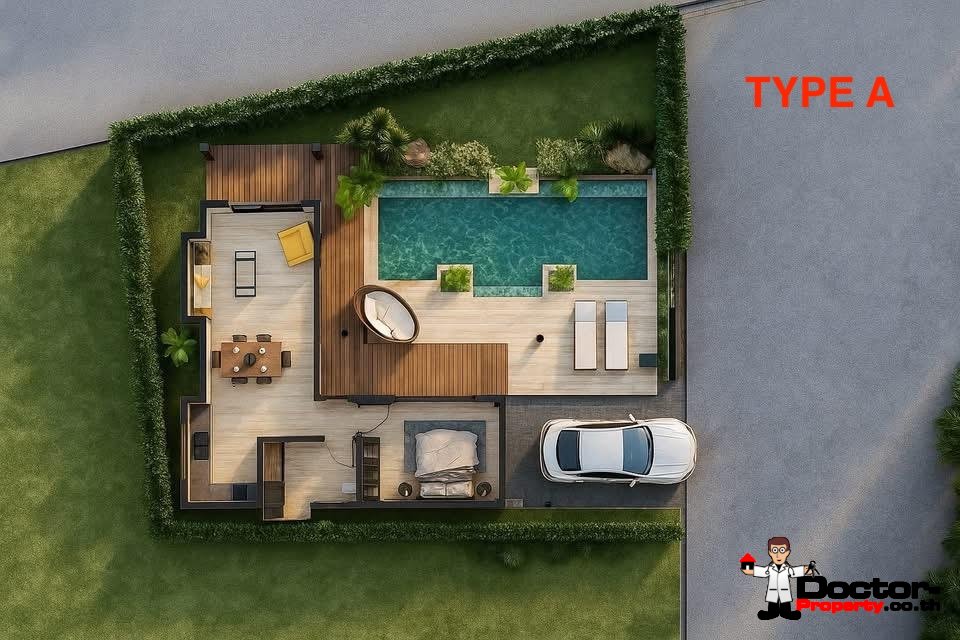 Modern Boho 1-2 Bedroom Pool Villa in Bang Por, Koh Samui – For Sale