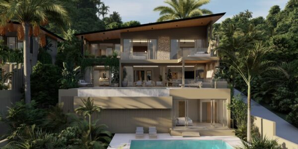 Luxury 4 Bedroom Pool Villa with Partial Sea View in Bo Phut, Koh Samui – For Sale